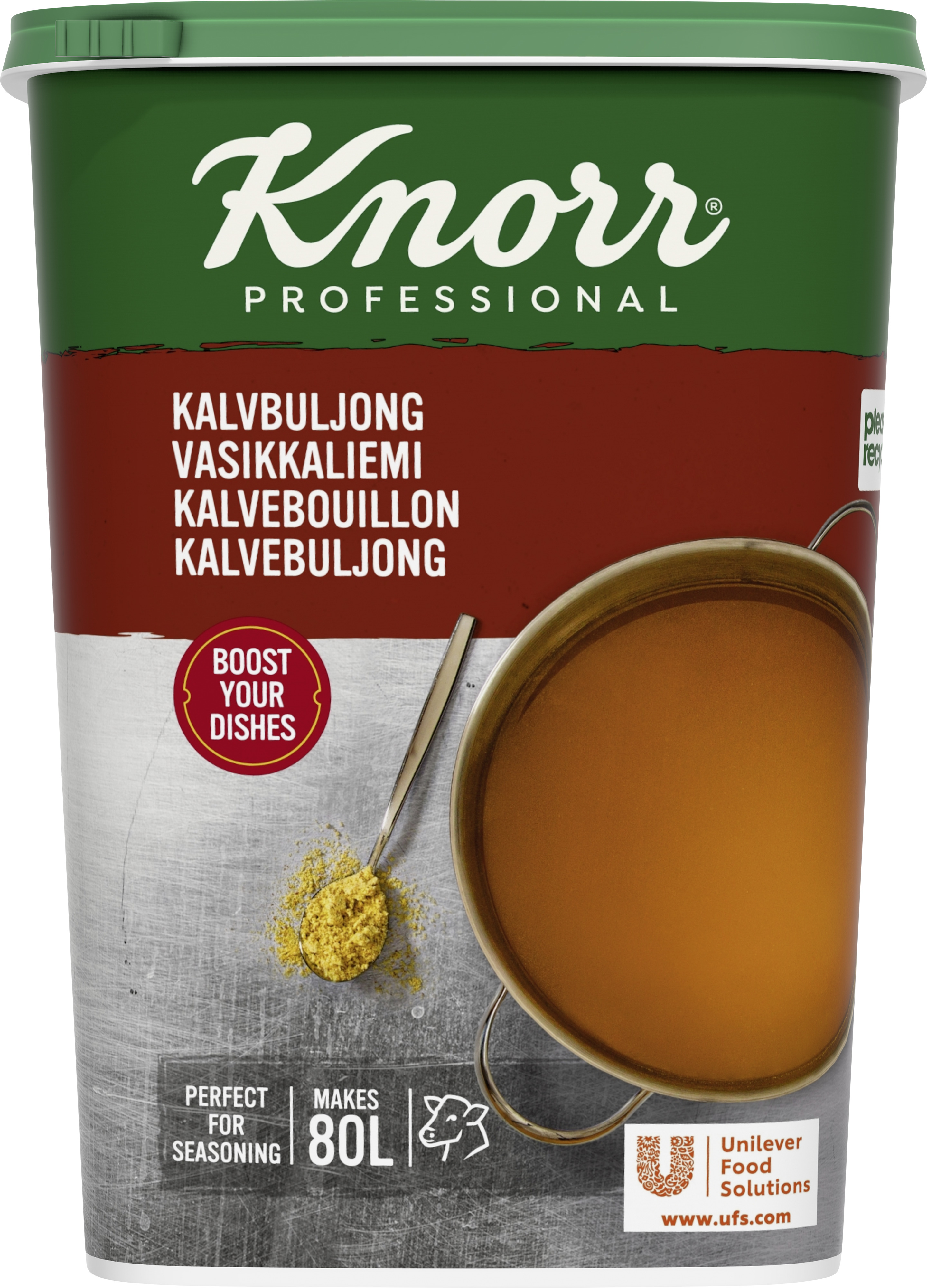 Kalvbuljong pulver 0,5% Salt