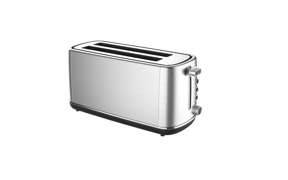 Brödrost rostfri 4 skivor, smulbricka 1300-1550 W