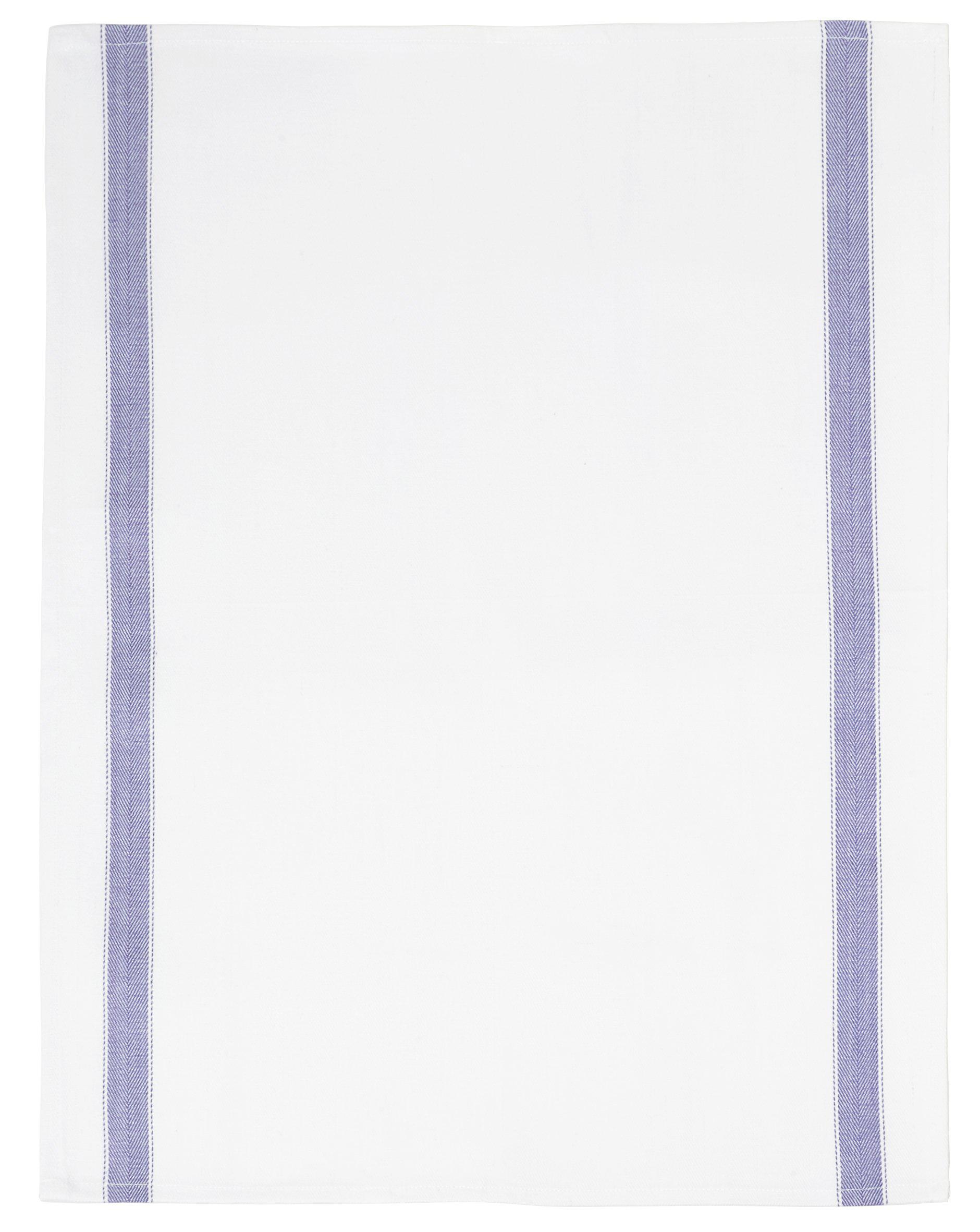 Bomullshandduk vit/blå 50x70cm