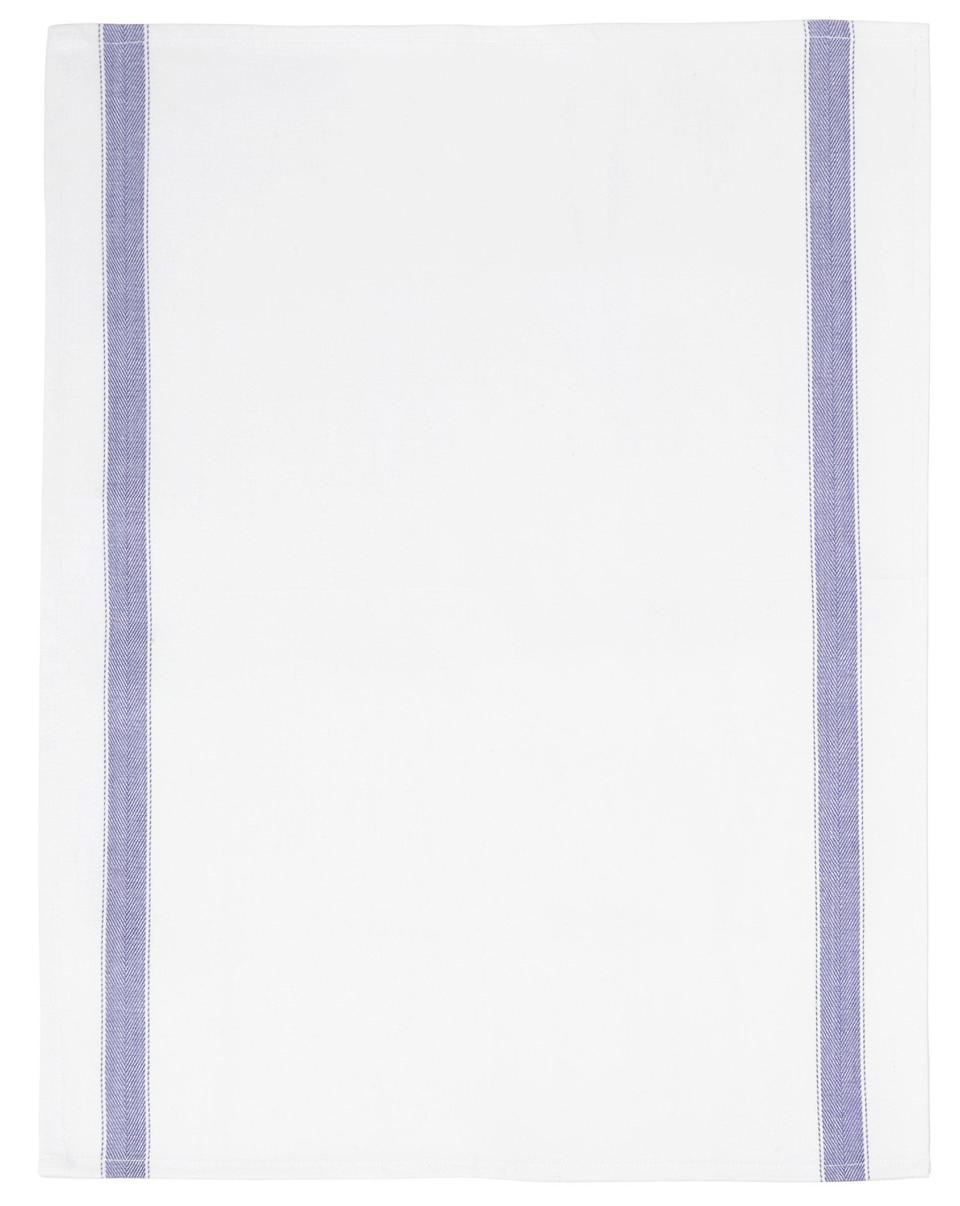 Bomullshandduk vit/blå 50x70cm