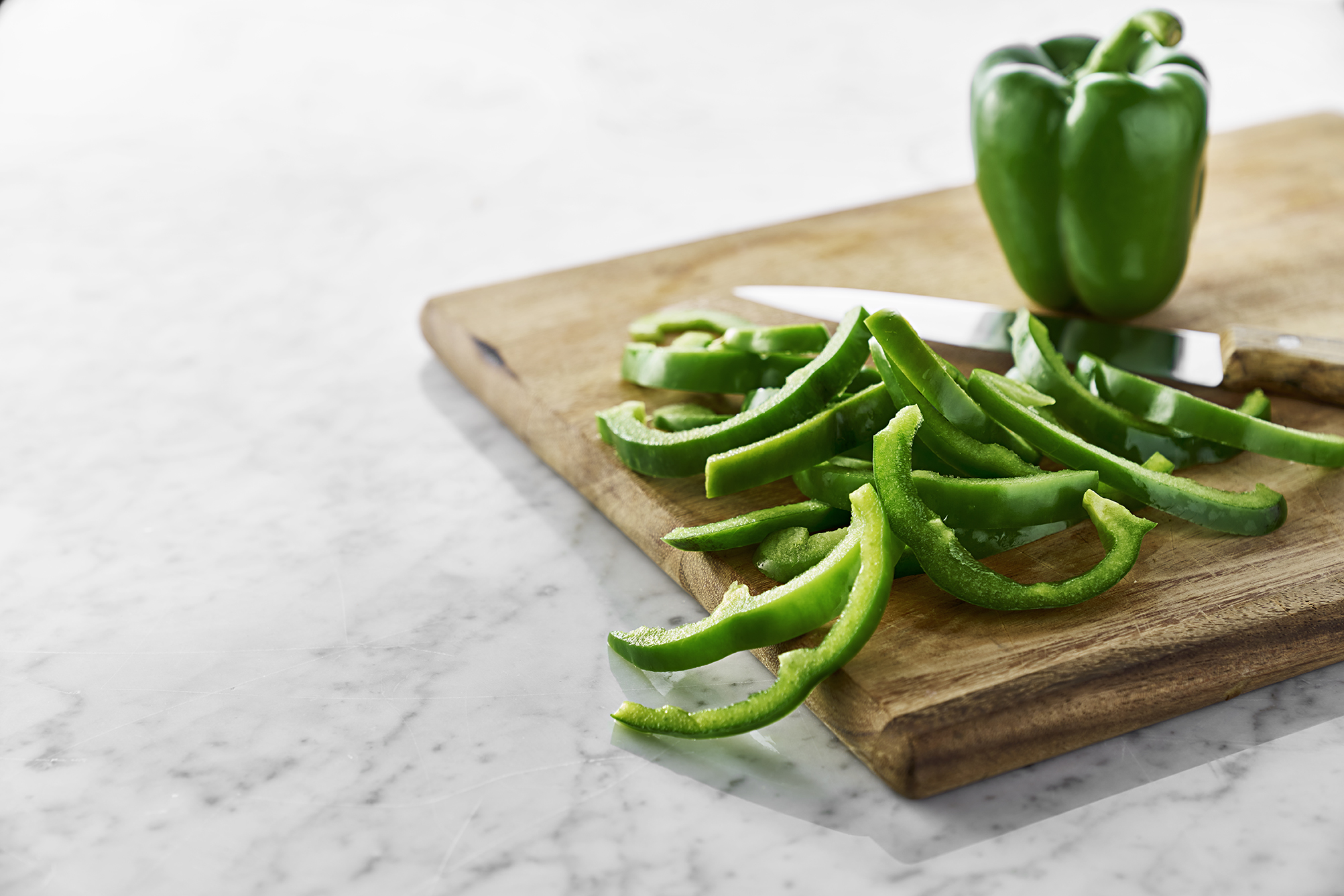 Paprika Grön Strimlad 9mm