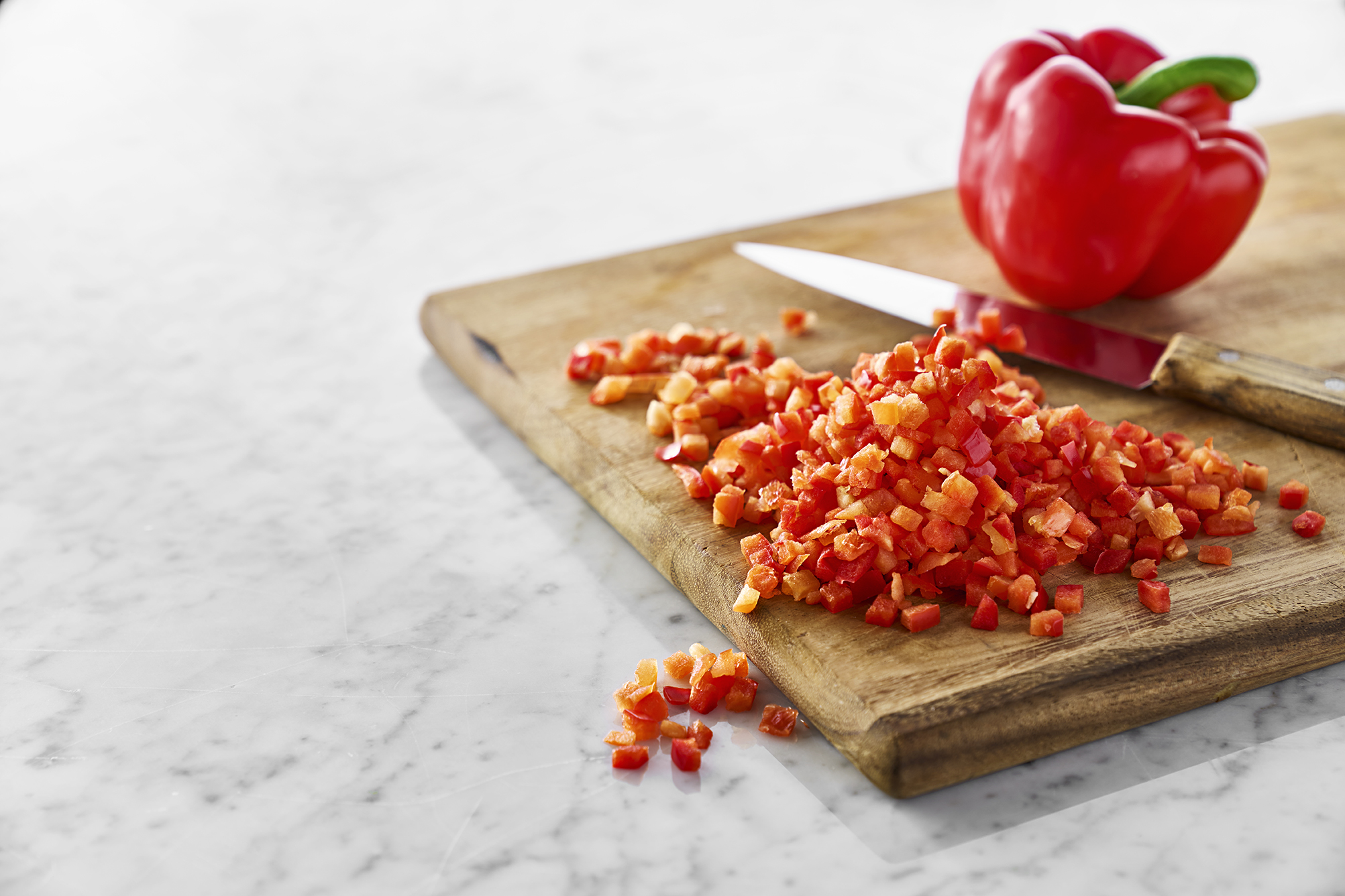 Paprika Röd Tärnad 5mm