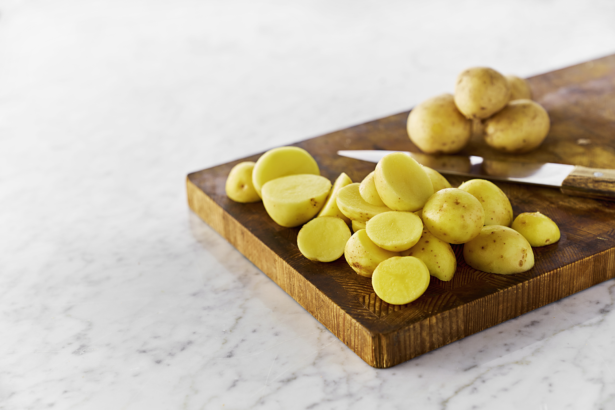 Kulpotatis Skrubbad Delad