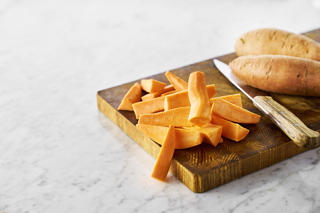 Sötpotatis Skalad Klyftad