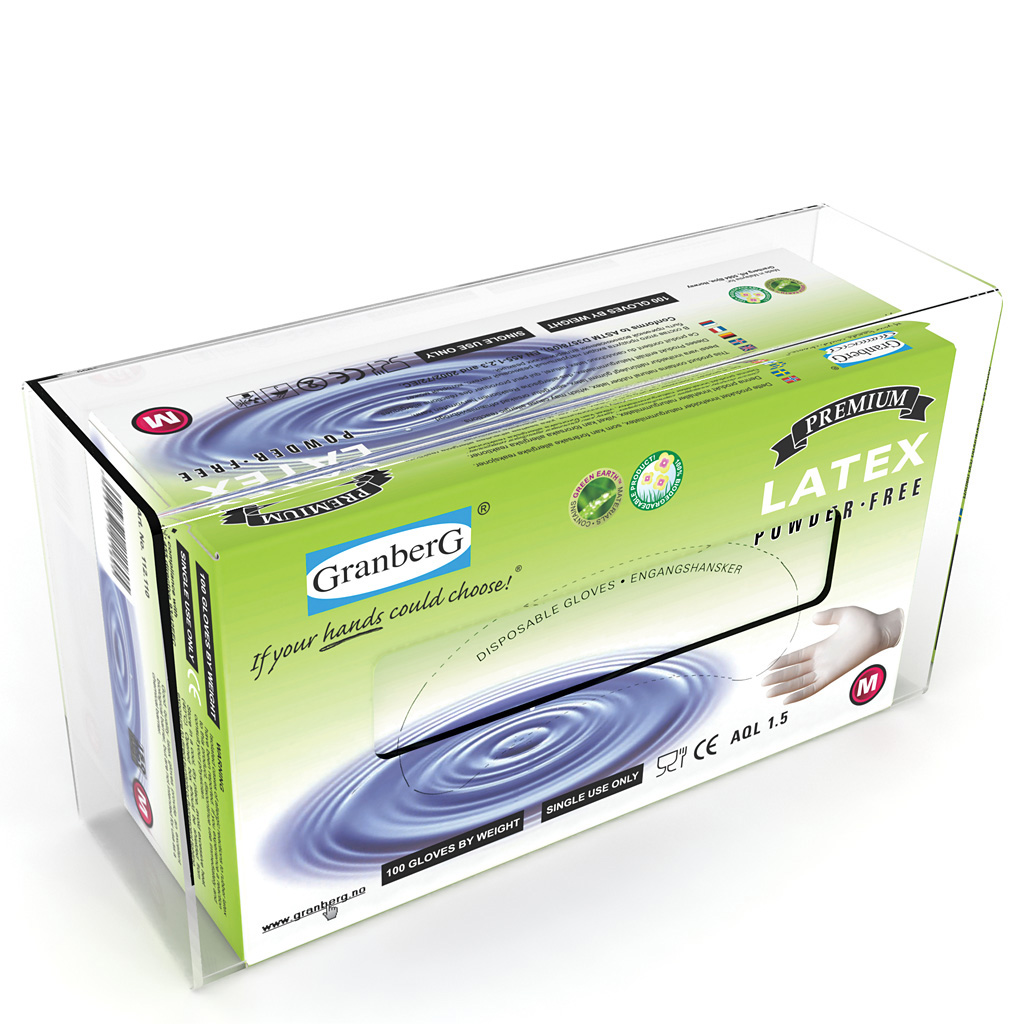 Dispenser för vinyl, latex samt nitrilhandskar 
1-fack