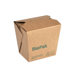 Box/Bägare Nudel/wook CRD/PLA Brun 480ml