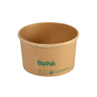 Skål Kartong/PLA Ronda slim 550ml brun