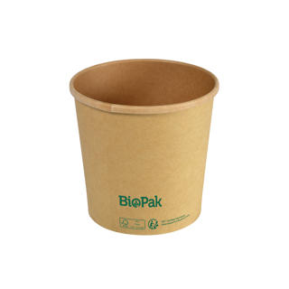 Skål Kart/ong PLA Ronda slim 750ml brun