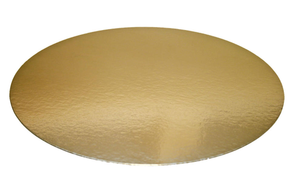 Tårtbricka kartong ø28cm guld/silver
