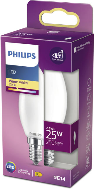 LED-lampa Classic 25W B35 E14 Frostad