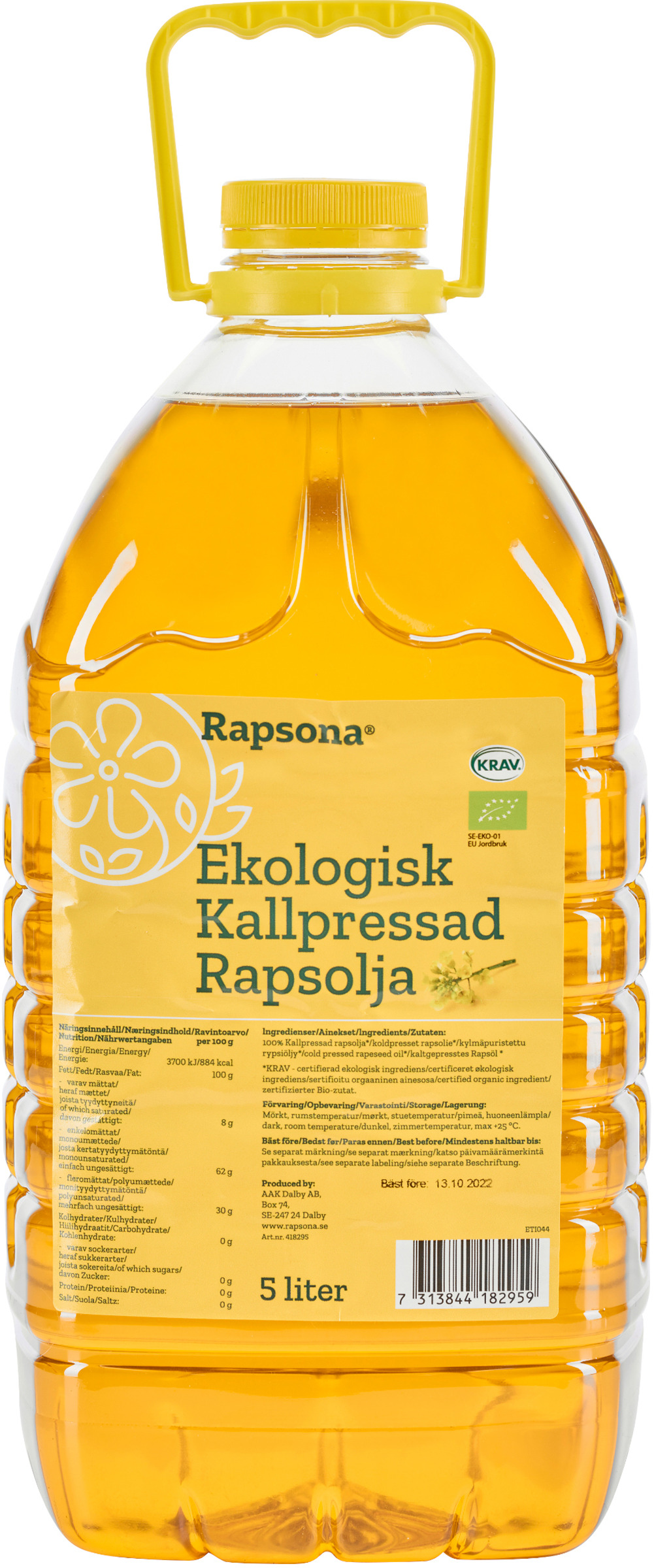 Rapsolja Kallpressad EKO KRAV