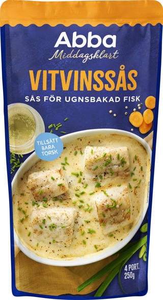 Vitvinssås för ugnsbakad torsk
