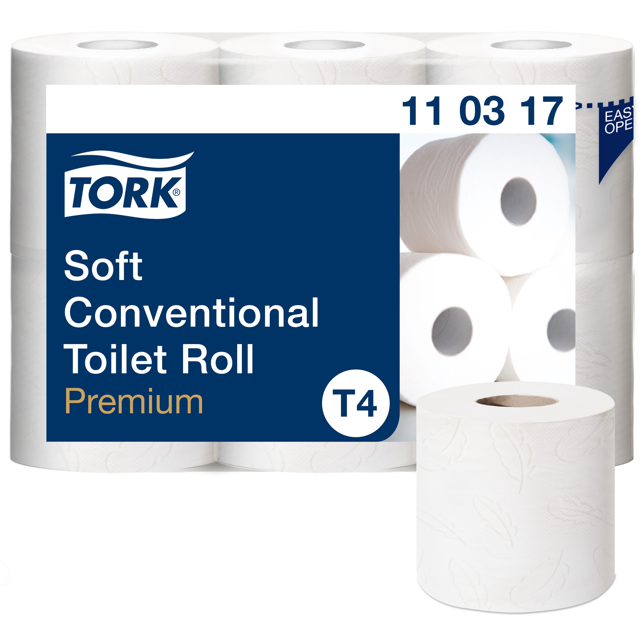 Toalettpapper T4 mjukt Premium 3-lag 
9,9cmx35m vit