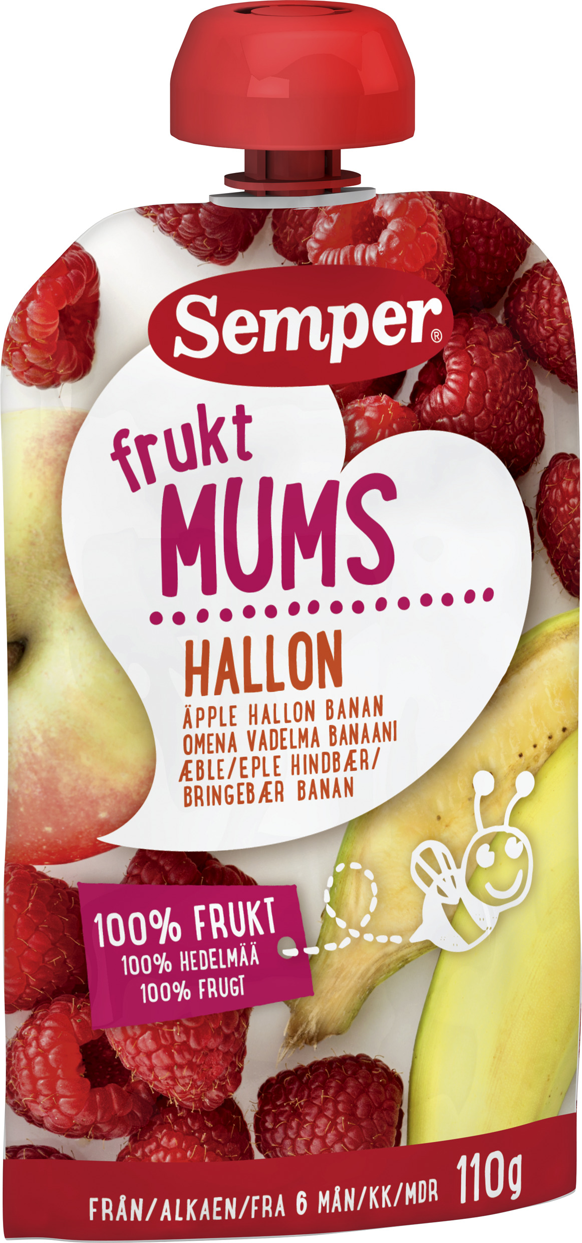 Fruktmums Hallon 6 Mån
