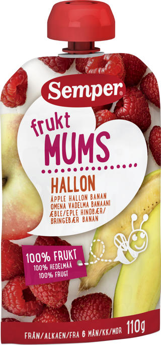 Fruktmums Hallon 6 Mån