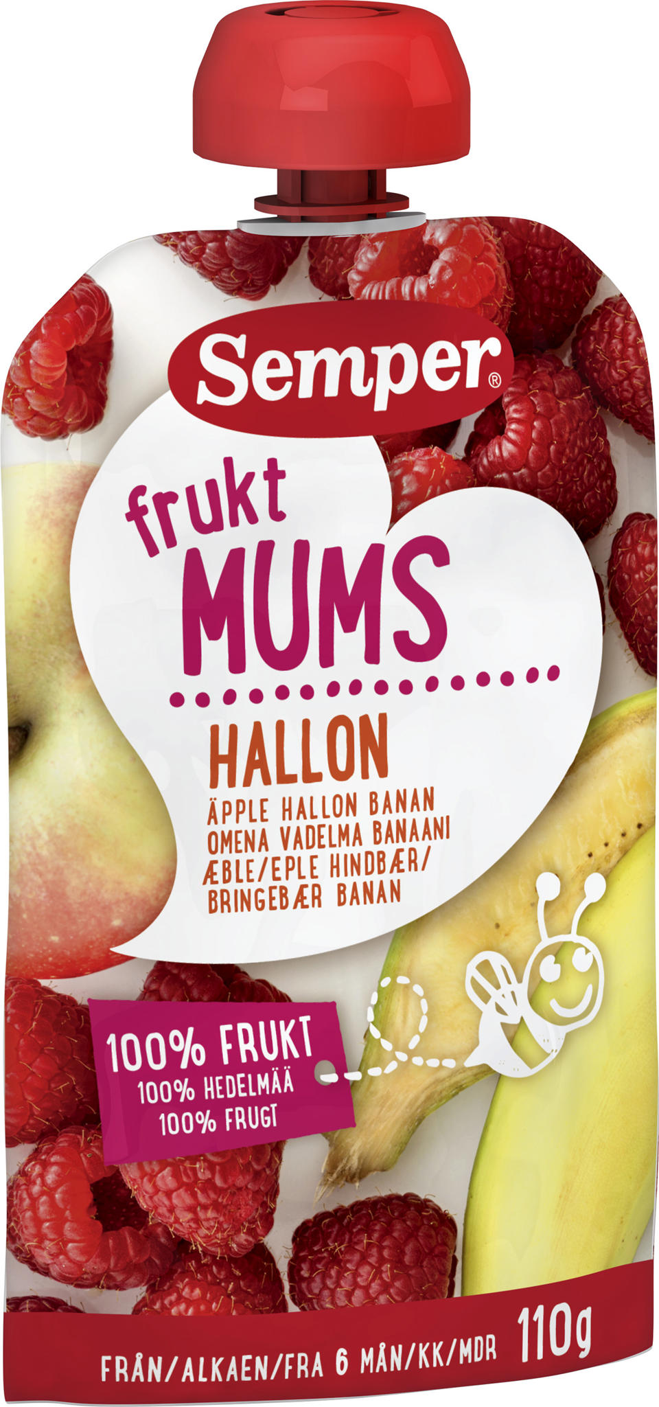 Fruktmums Hallon 6 mån