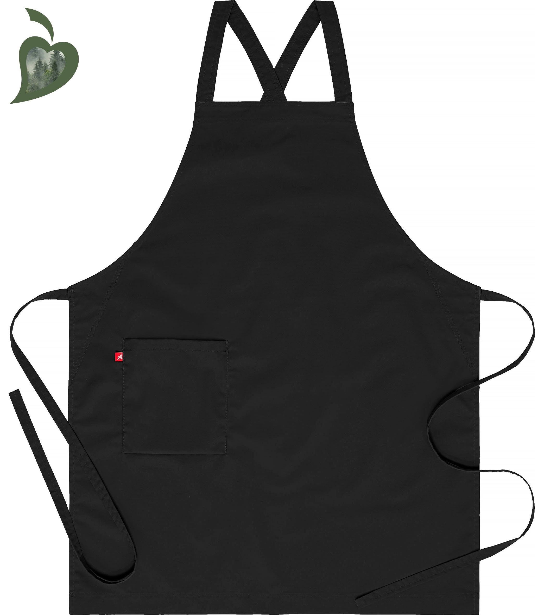 Bröstlappsförkläde Supportive Svart 70x100cm