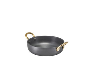 Gryta Aluminium Svart med Mässingshandtag
50cl Ø15cm