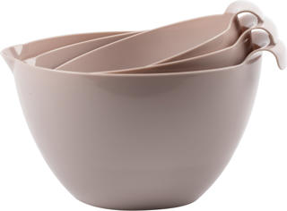 Vispskålar BIO-plast rosa 3-pack 1,5, 2 och 3 L