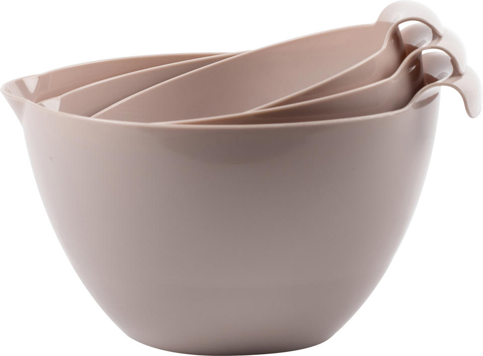 Vispskålar BIO-plast rosa 3-pack 1,5, 2 och 3 L
