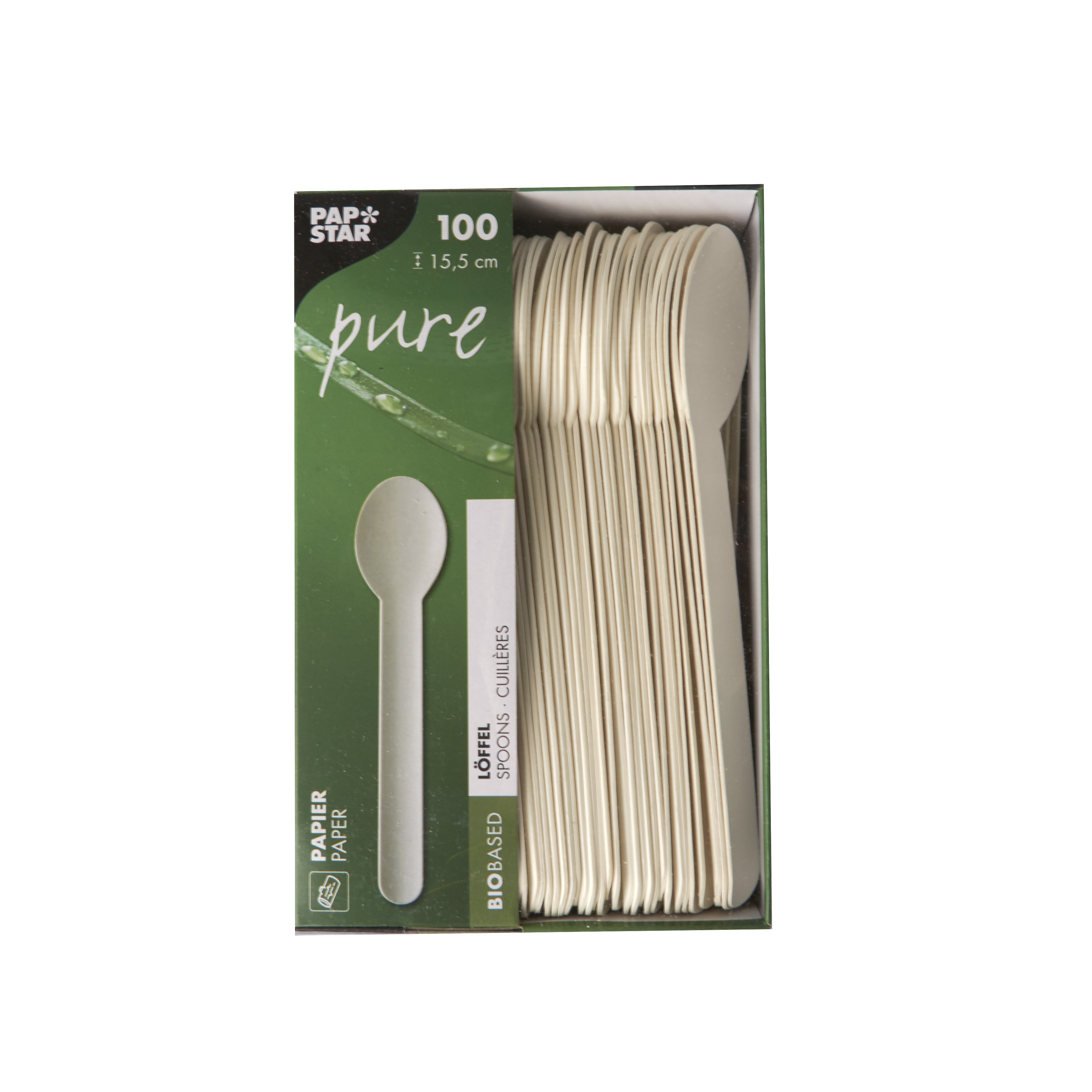 Sked, papper 15,5cm vit Pure