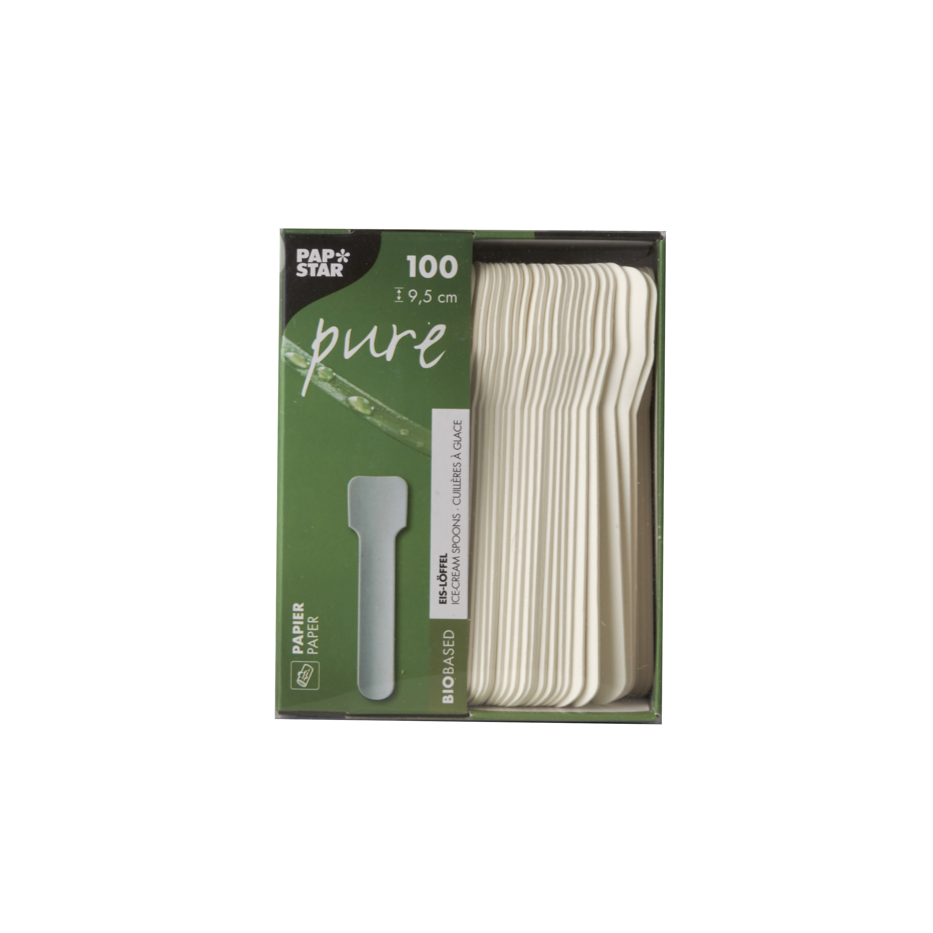 Sked Papper Glass 9,5 cm vit Pure