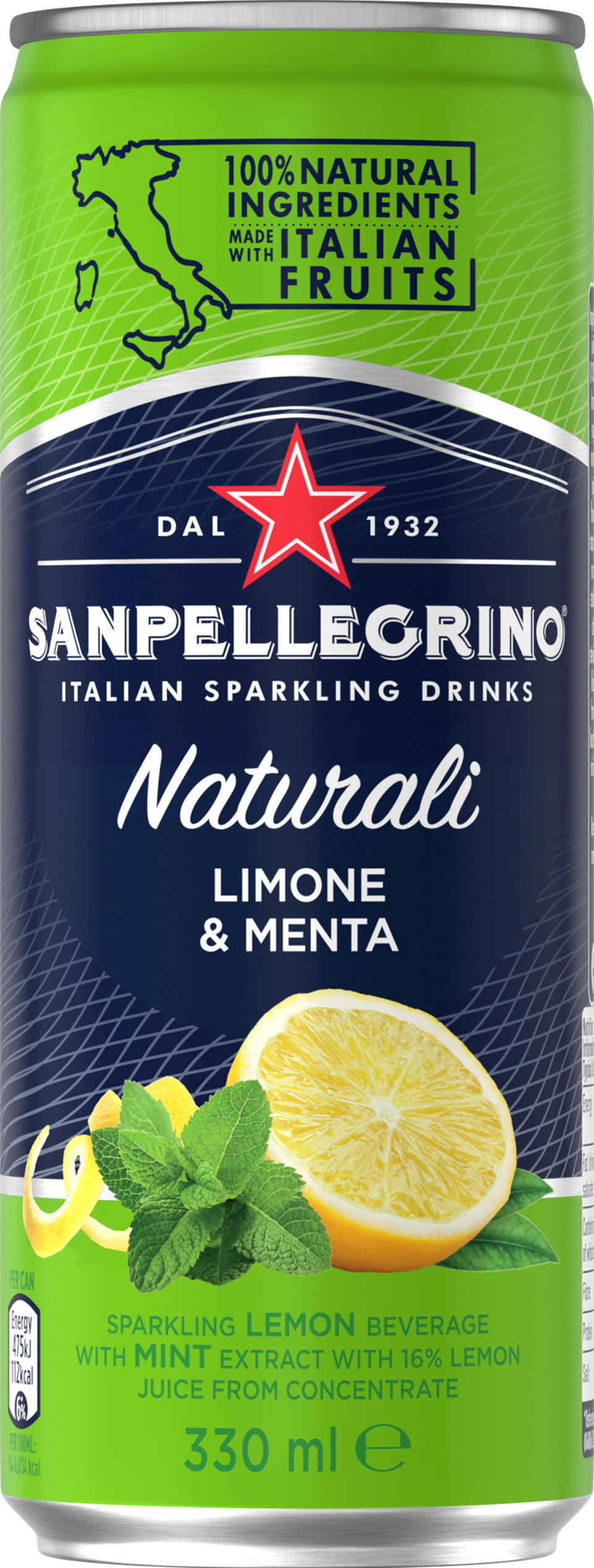 San Pellegrino limone menta naturali BRK