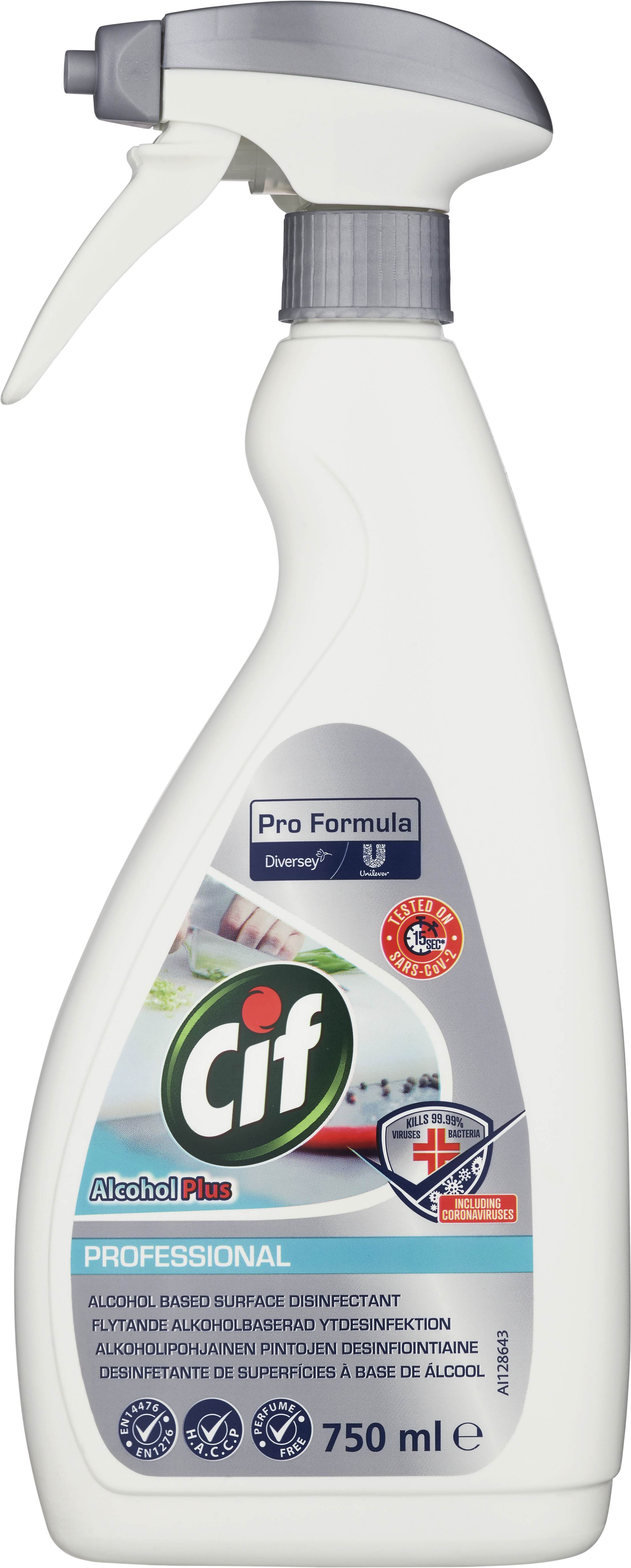 Ytdesinfektionsmedel spray Cif Alcohol Plus750ml