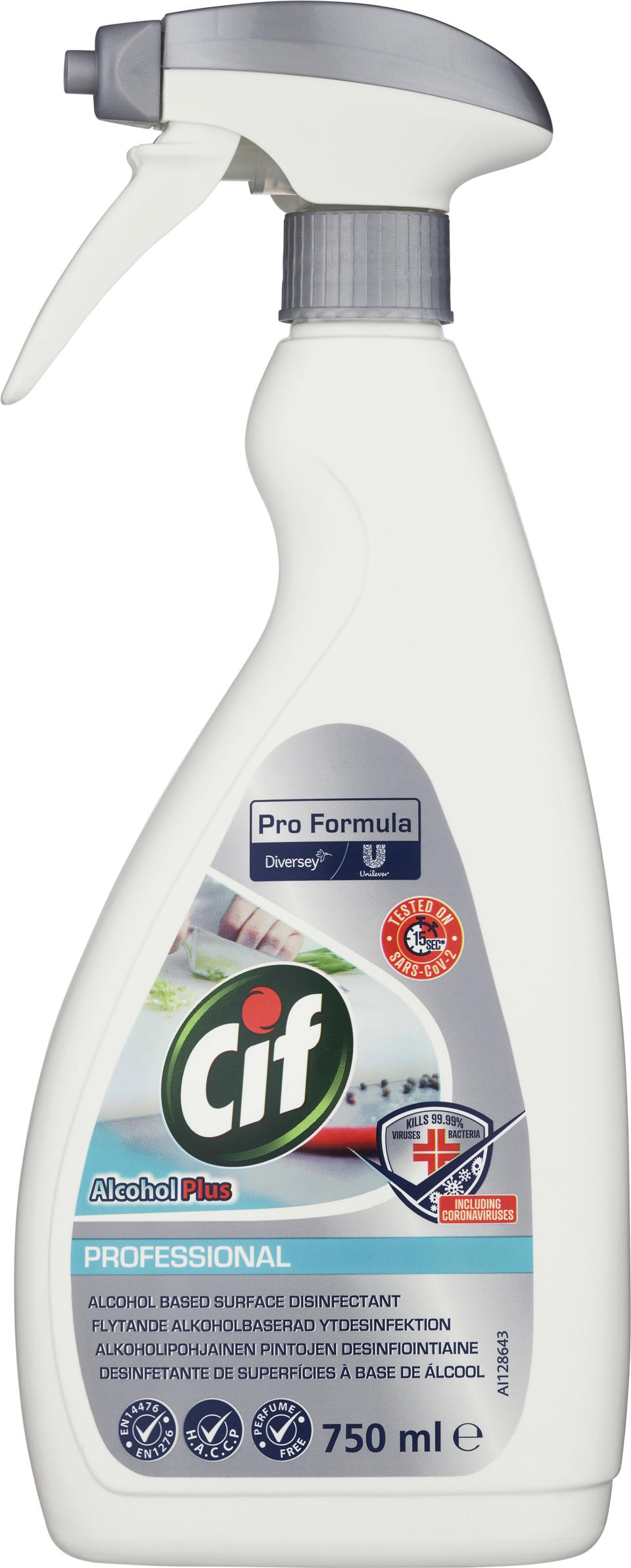 Ytdesinfektionsmedel spray Cif Alcohol Plus750ml