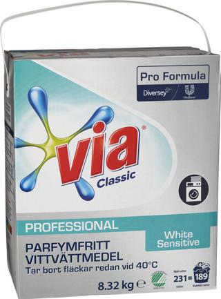 Tvättmedel White Sensitive Plus 8,32kg