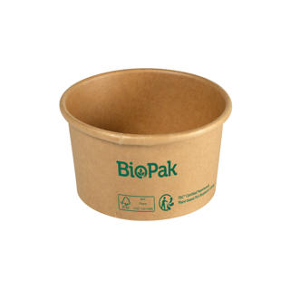 Skål Kartong/PLA Ronda short 190ml brun