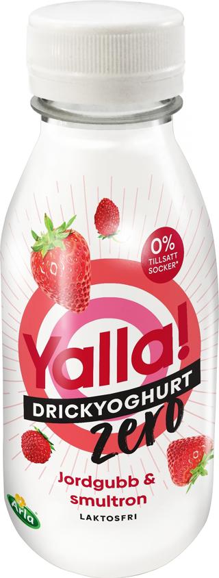 Yalla Zero Drickyoghurt Jordgubb & Smultron 0%
Laktosfri