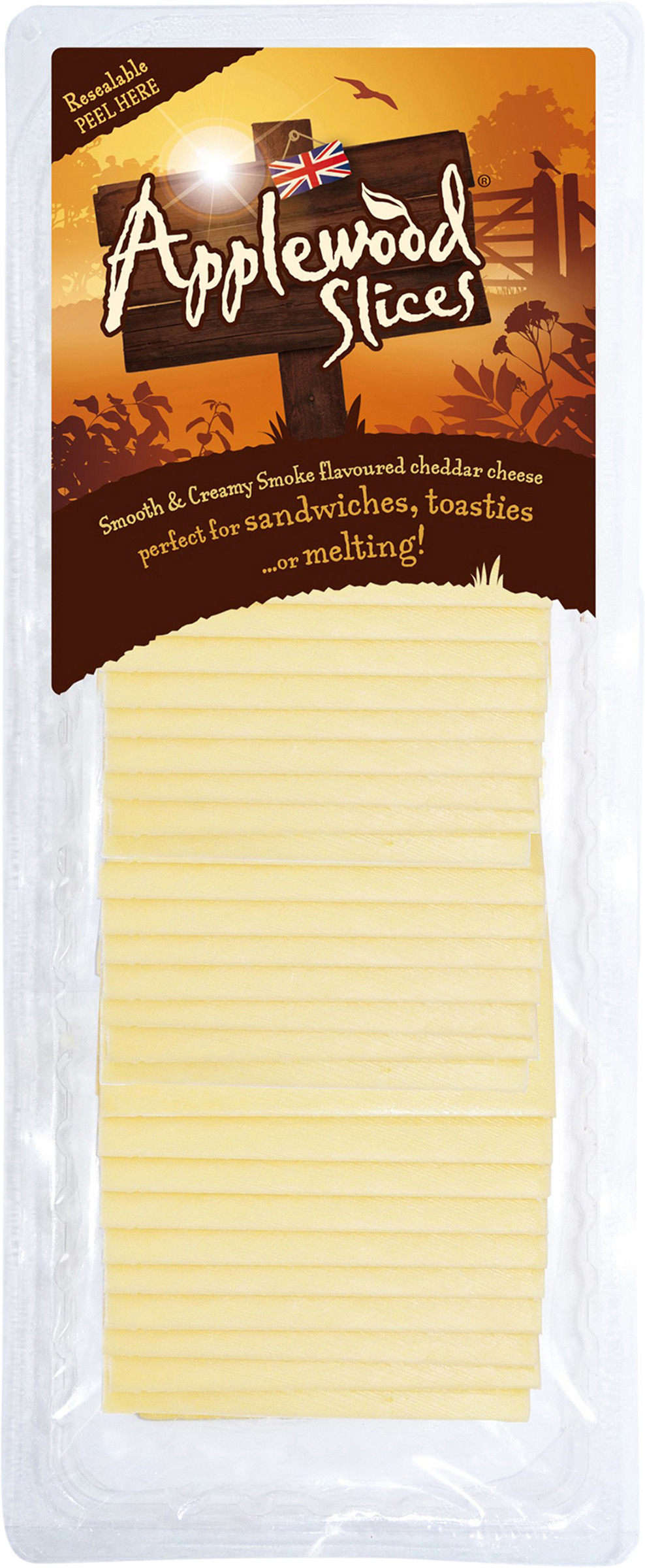 Applewood Rökt Cheddar 34,4% Skivad