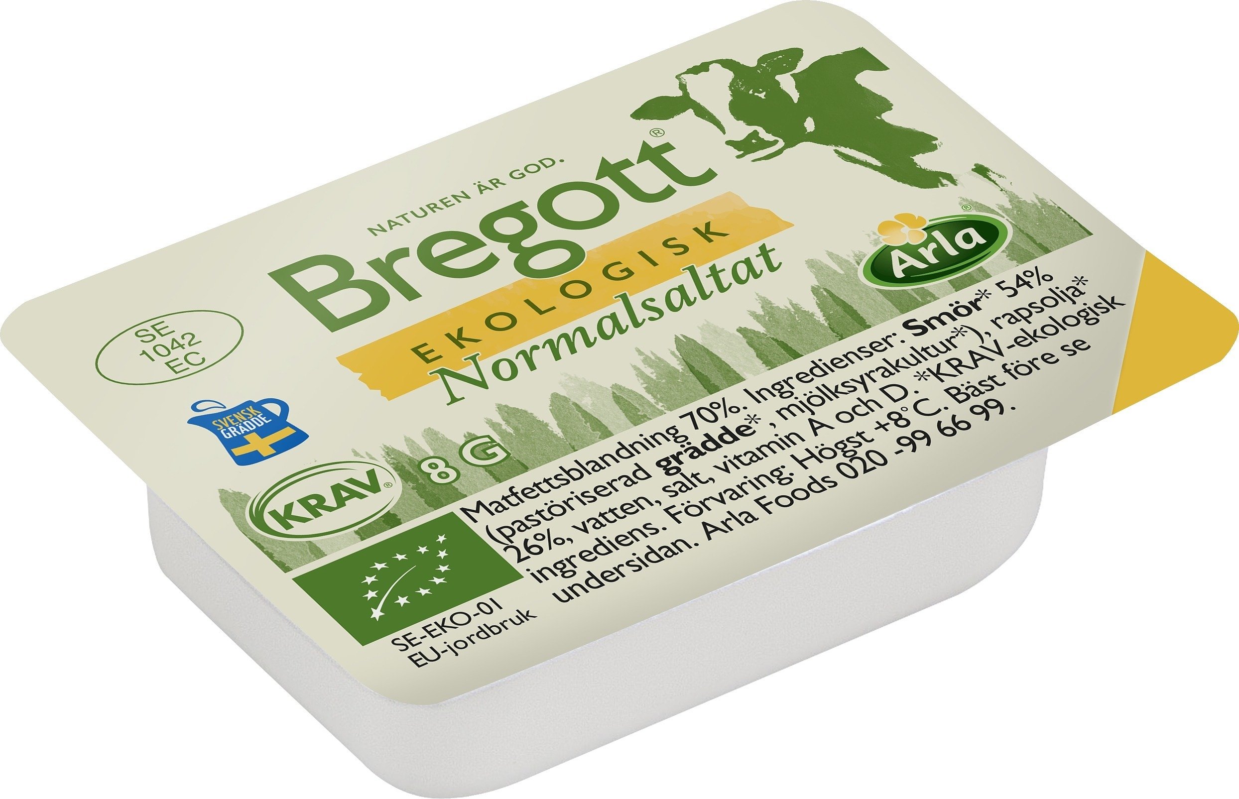 Bregott Normalsaltat 70% Portion EKO KRAV