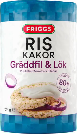 Riskakor Gräddfil Lök Glutenfri