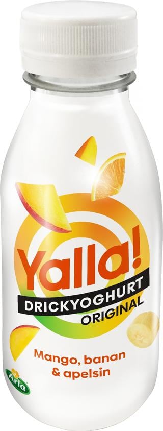 Yalla Drickyoghurt Mango, Banan och Apelsin 0,5%