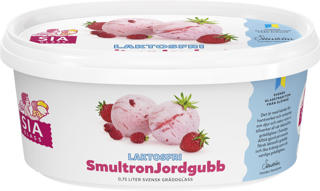 Gräddglass Smultron Jordgubb Laktosfri