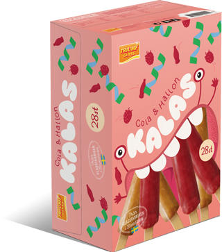 Isglasspinne Cola Hallon