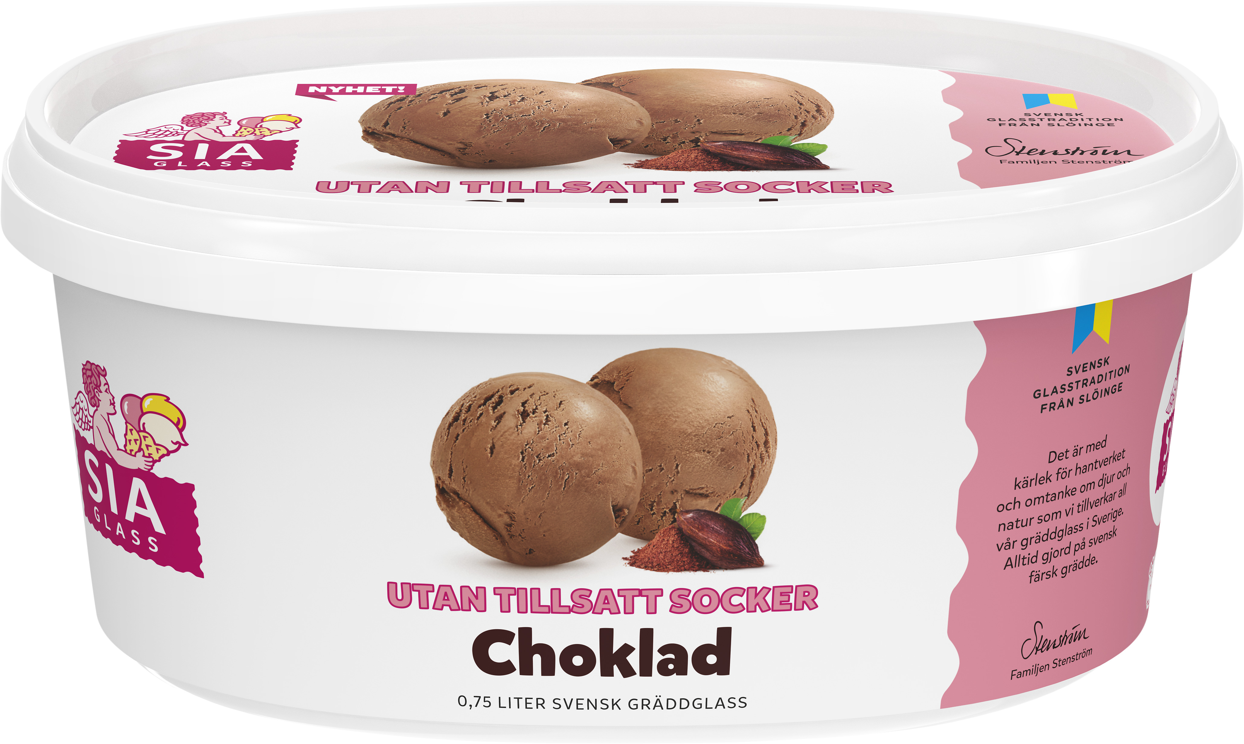 Gräddglass Choklad Utan Tillsatt Socker RA