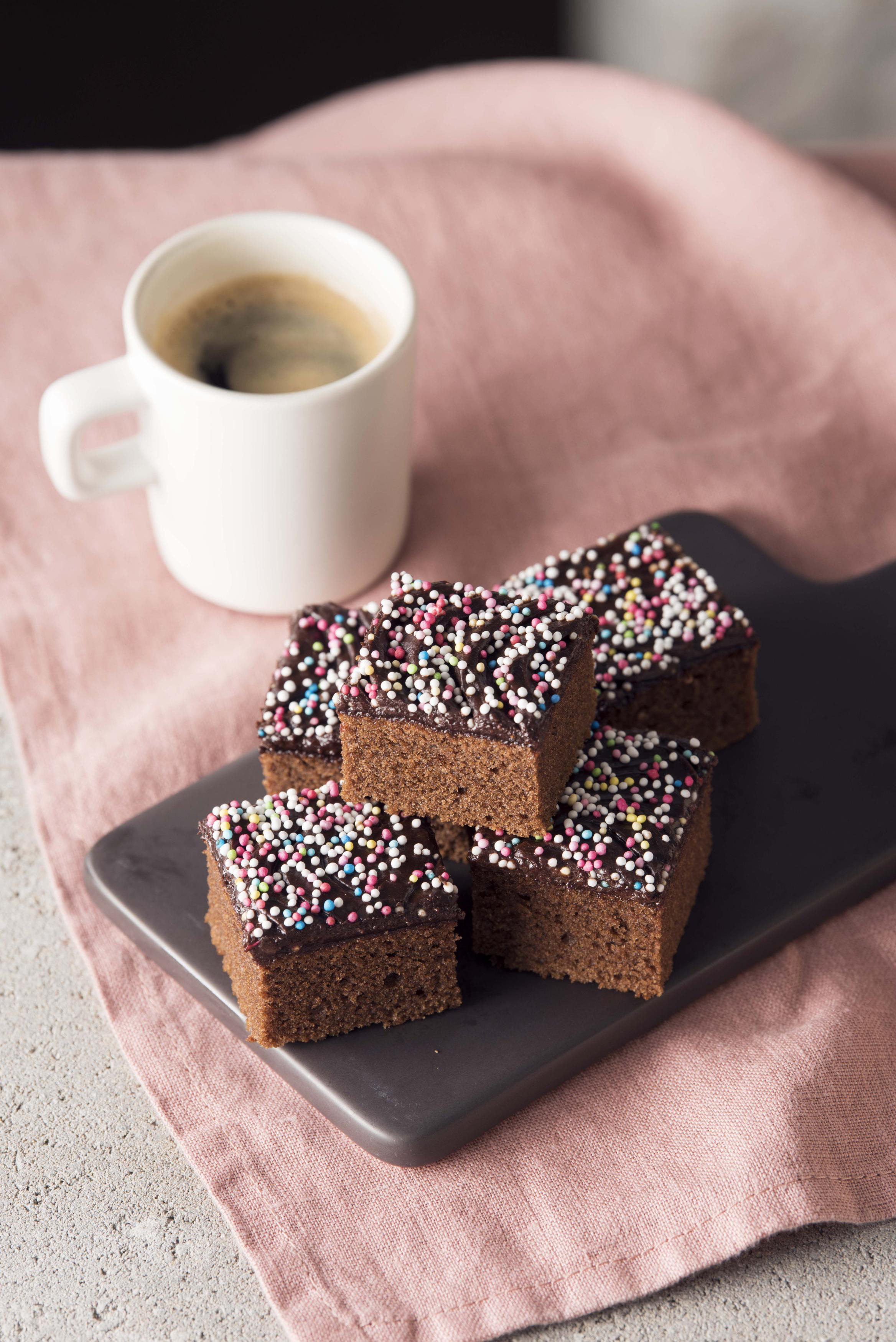 Moccakaka med strössel