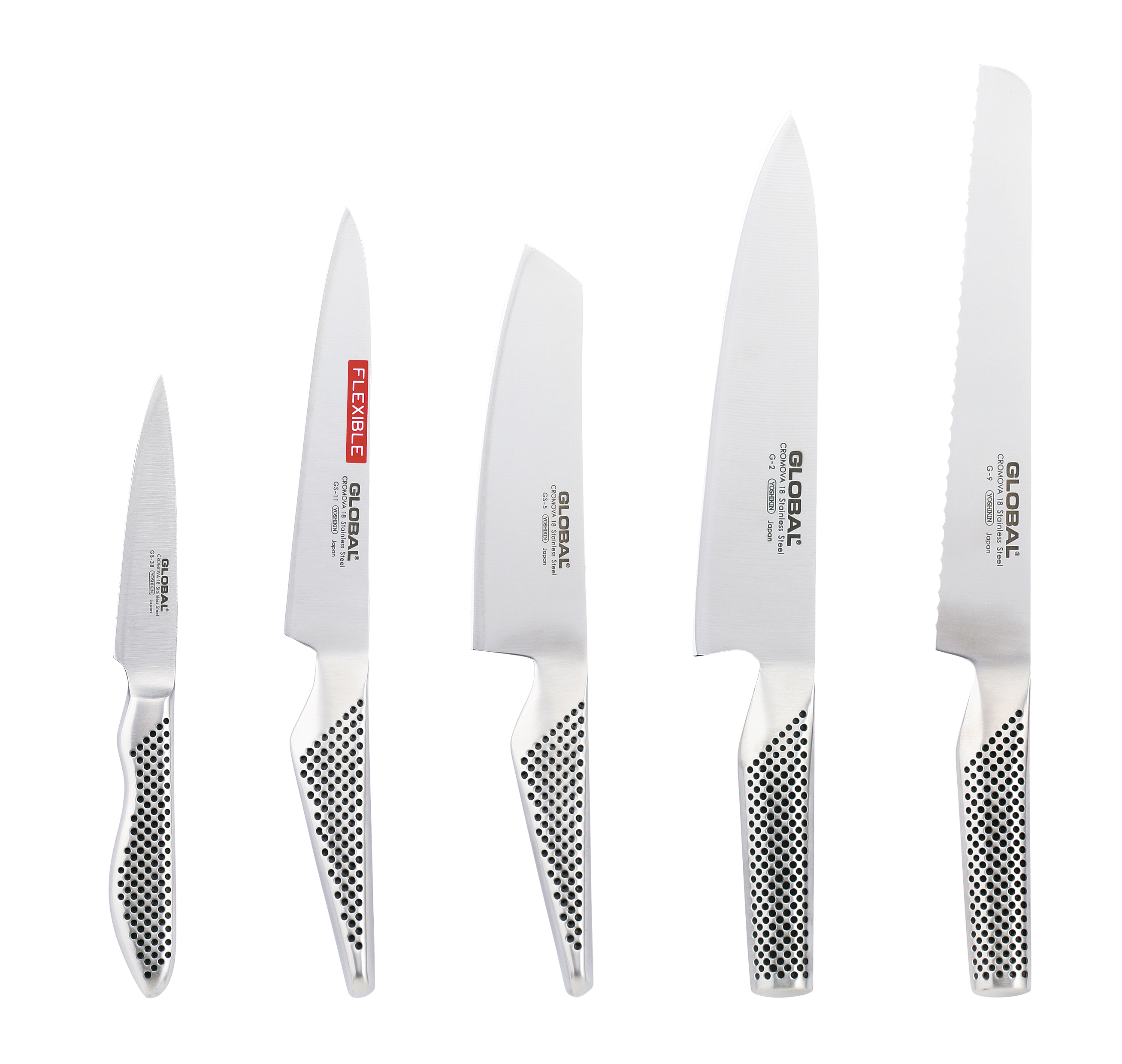 Knivset 5-del G-2, 9, GS-5, 11, 38