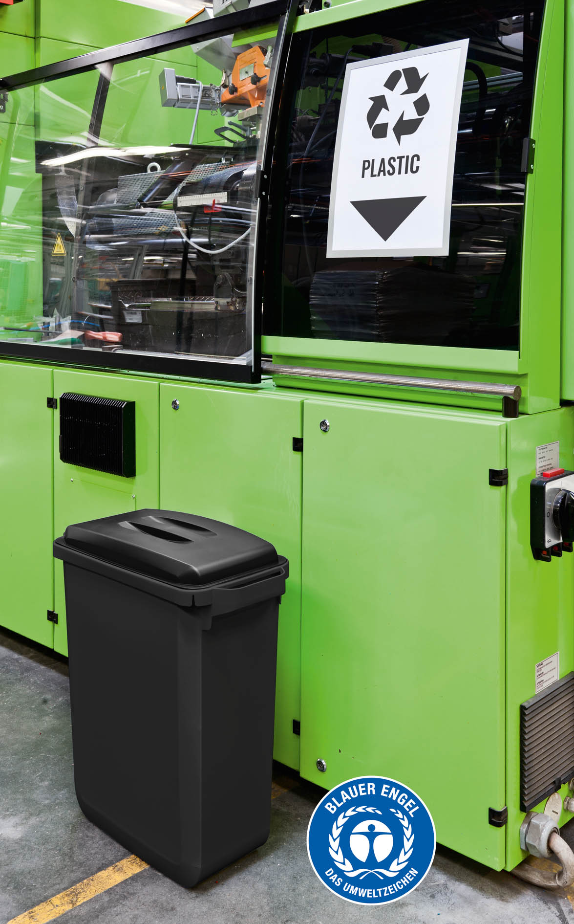 Durabin tunna eco utan lock svart 60liter