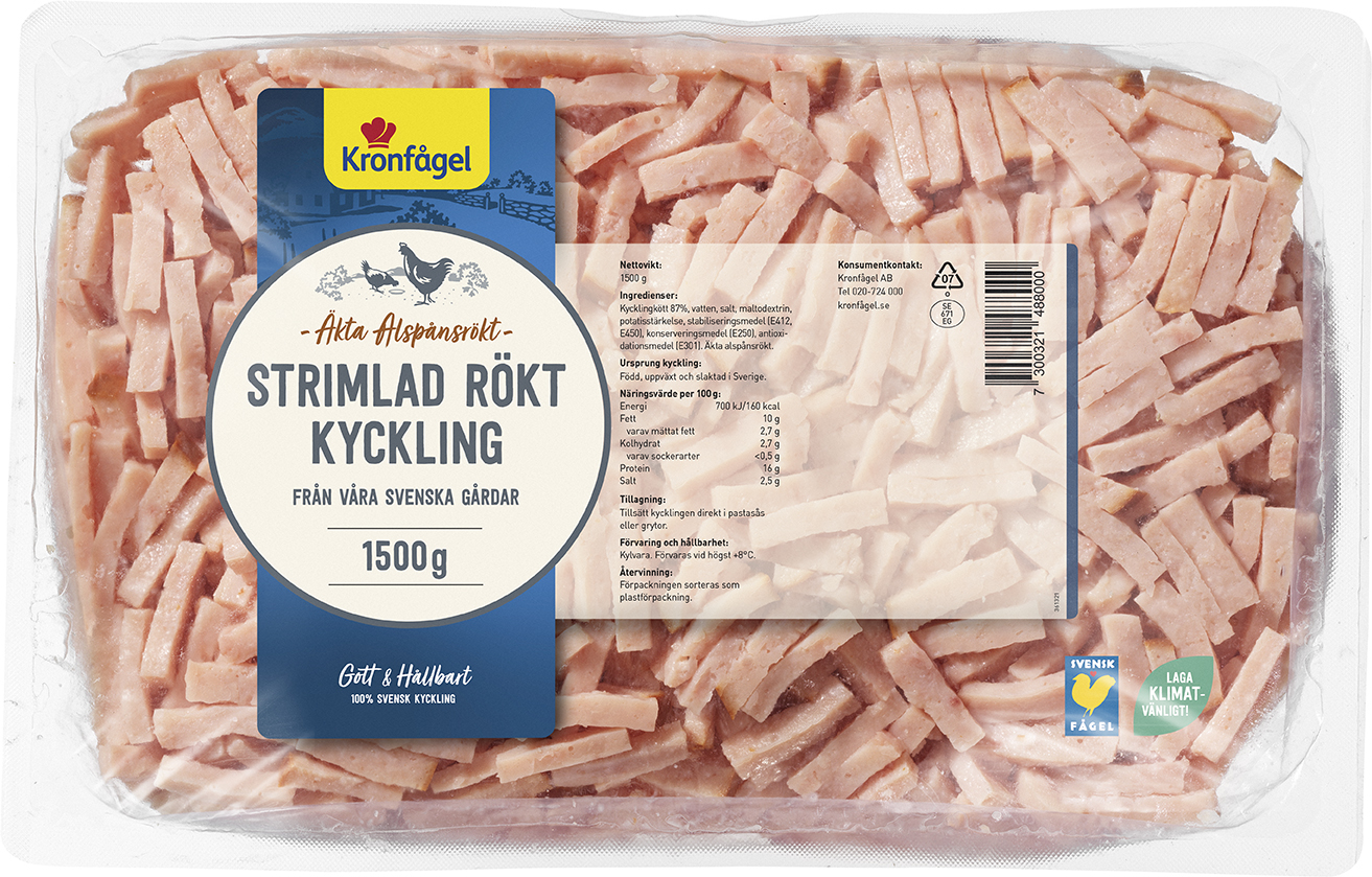 Kyckling Rökt Strimlad