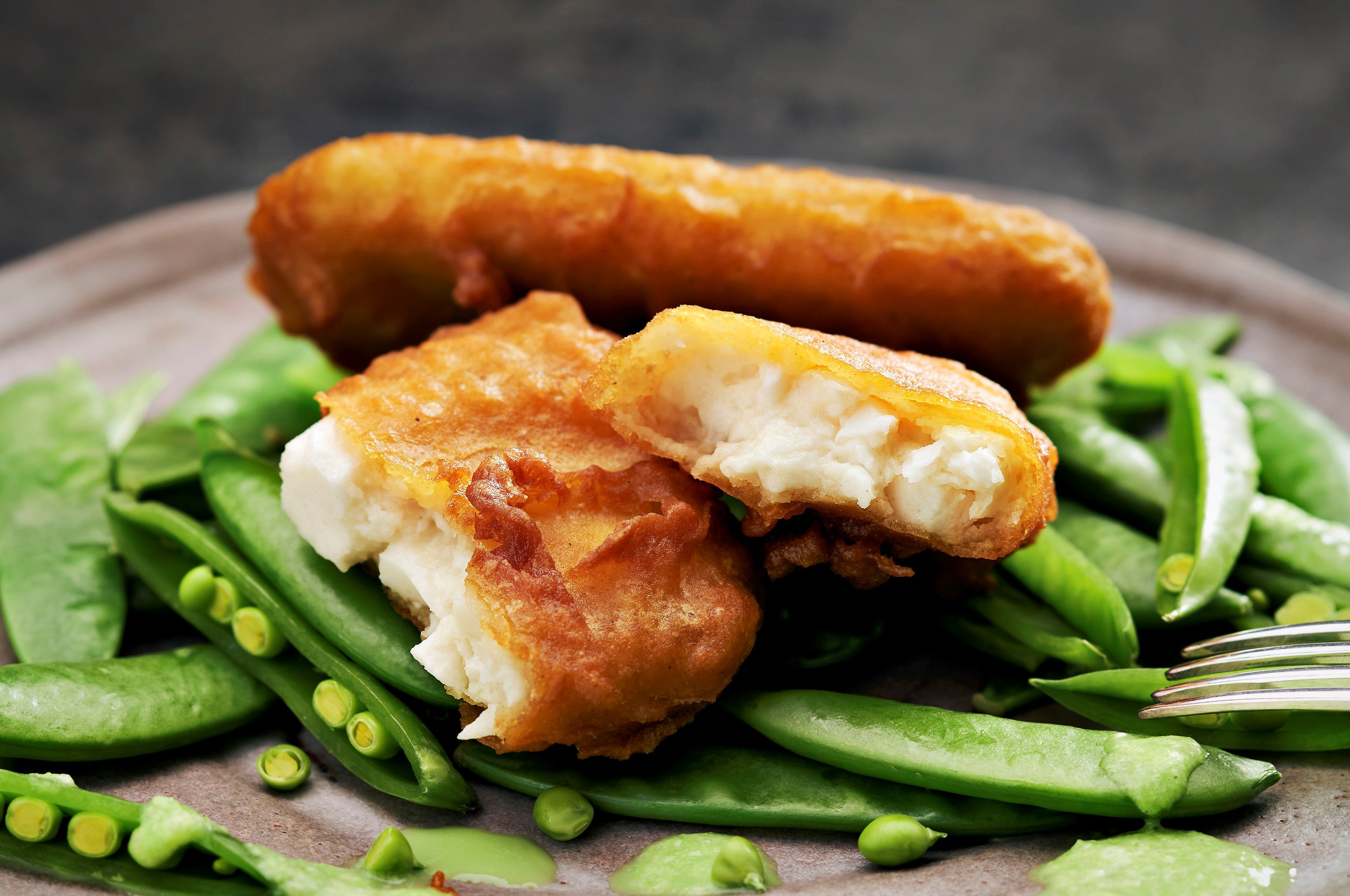 Vegansk fiskfilé tempurapanerad