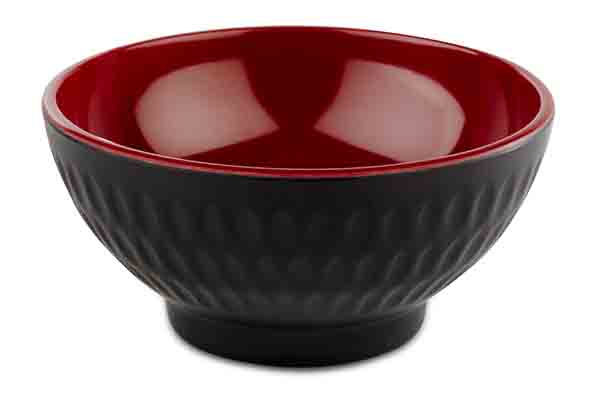 Asia Plus Skål Melamin Röd/Svart Ø9,5cm H4,5cm