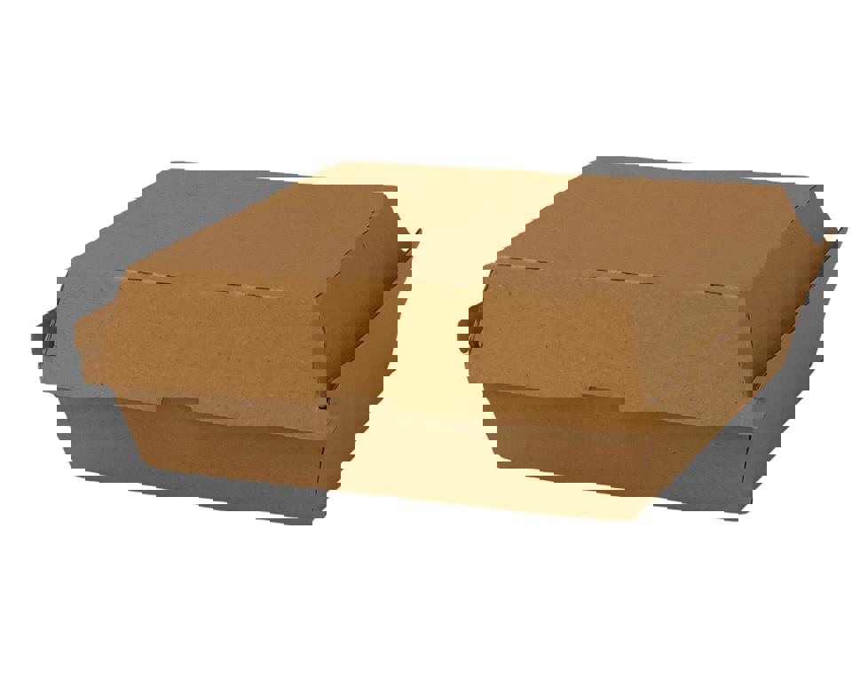 Box Take away well 18x16,5x7cm brun