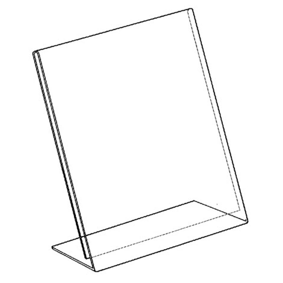 Plexiställ A4 lutande 2mm transparent plexi