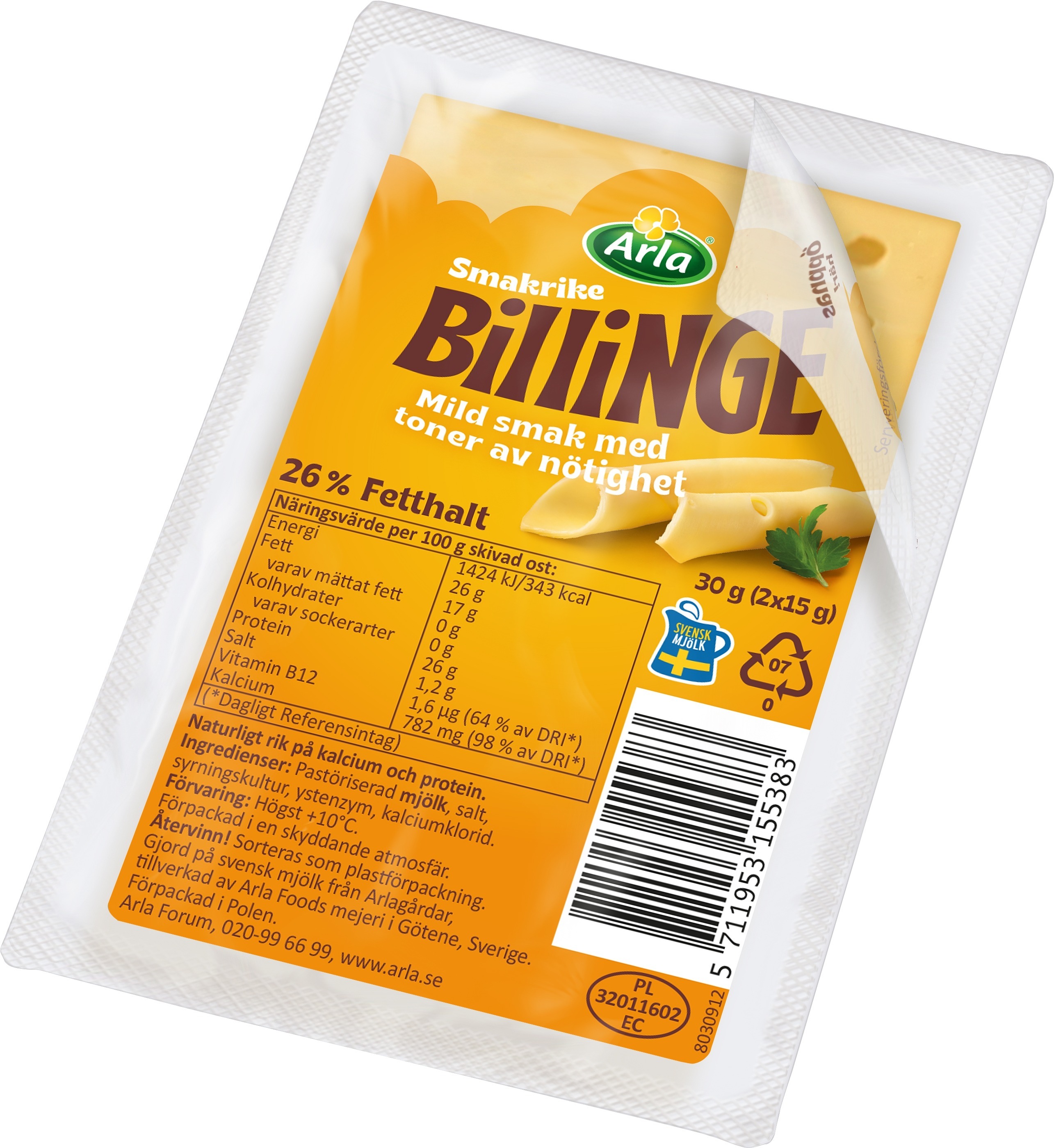 Billinge 26% Skivad Portion