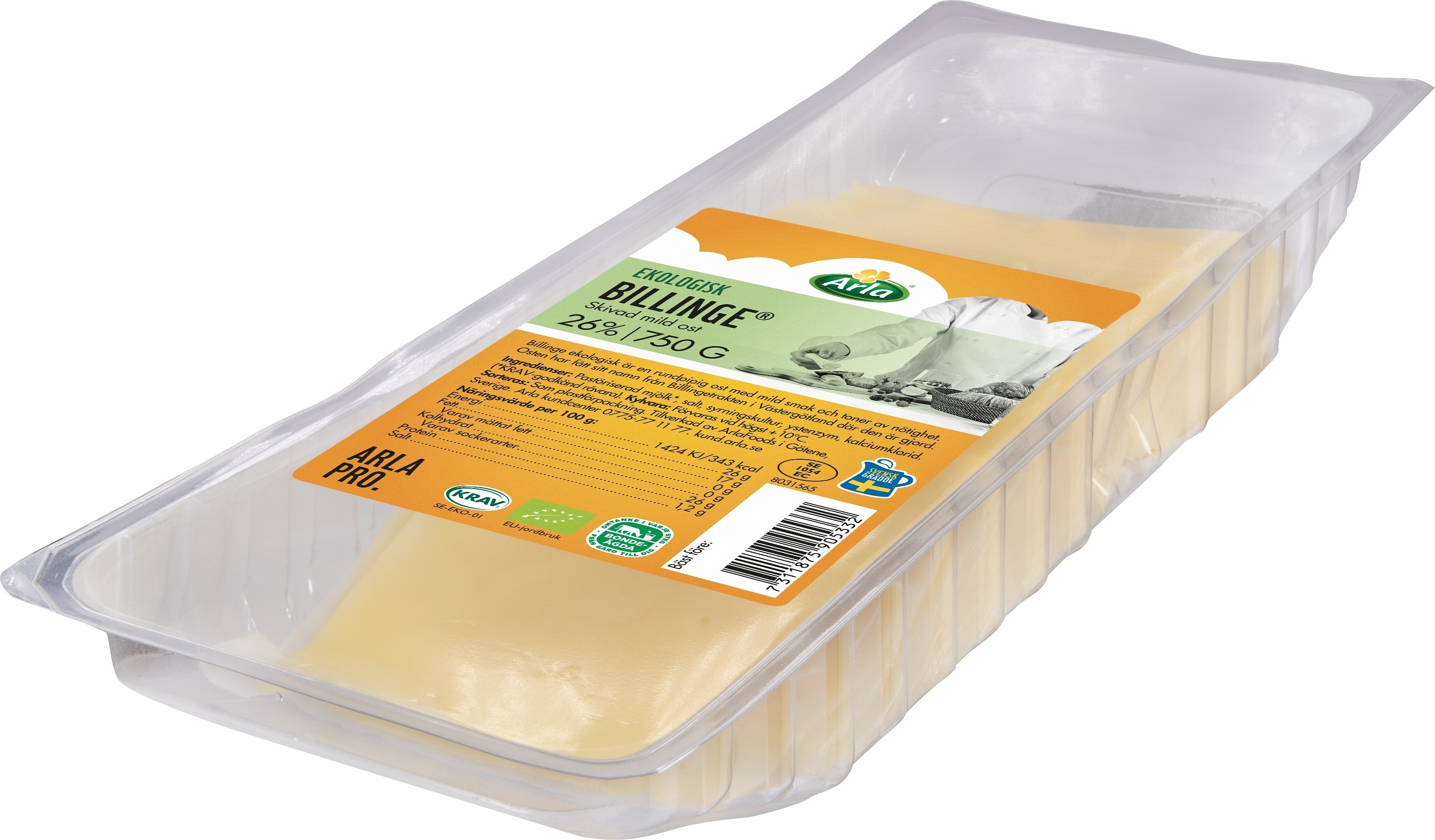 Billinge Skivad 26% 12g EKO KRAV