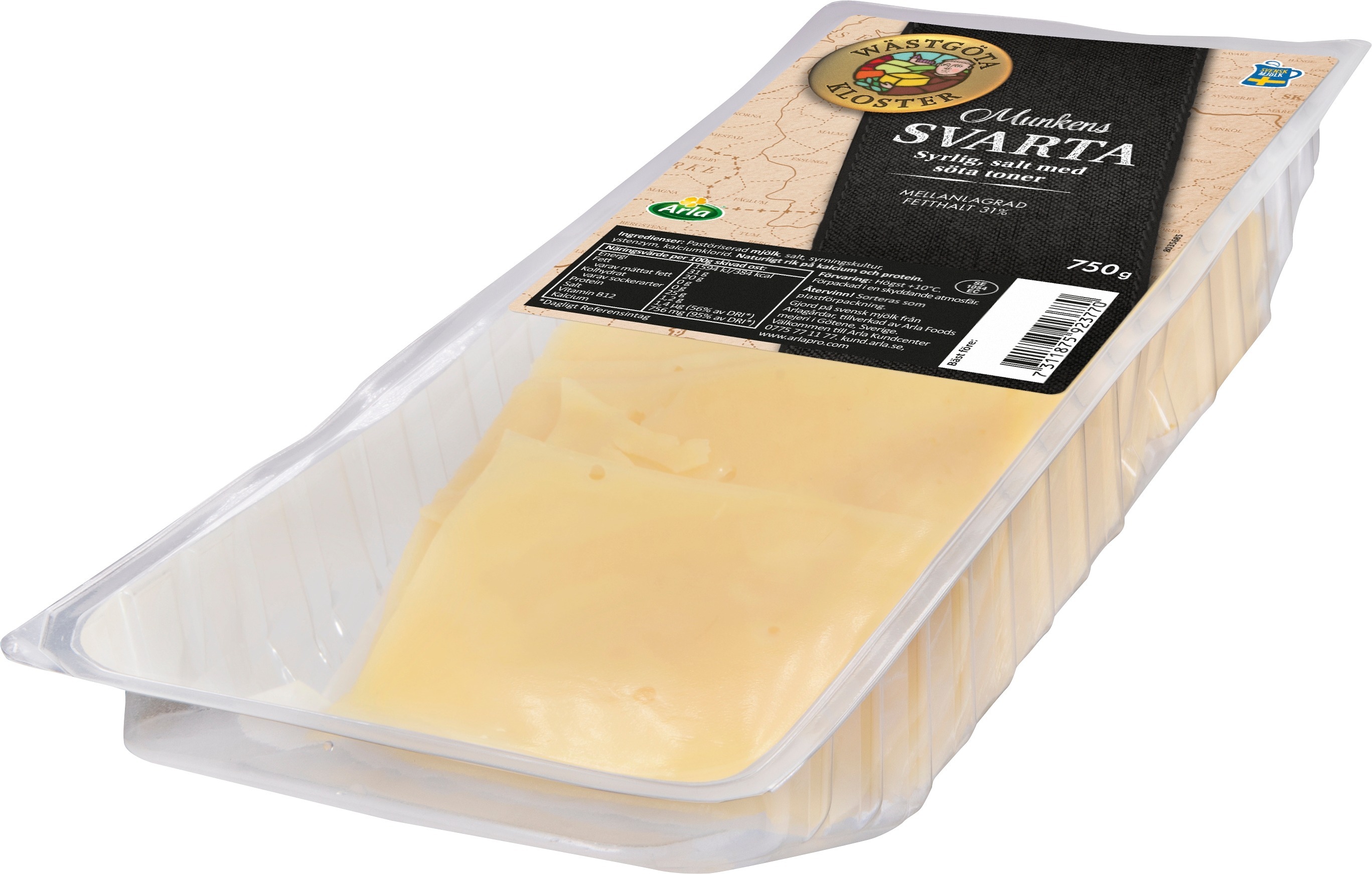 Munkens Svart 31% 12g Skivad